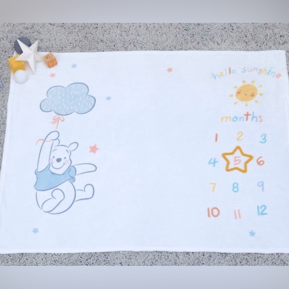Disney Baby Milestone Blanket Winnie the Pooh - Picture 1 of 10
